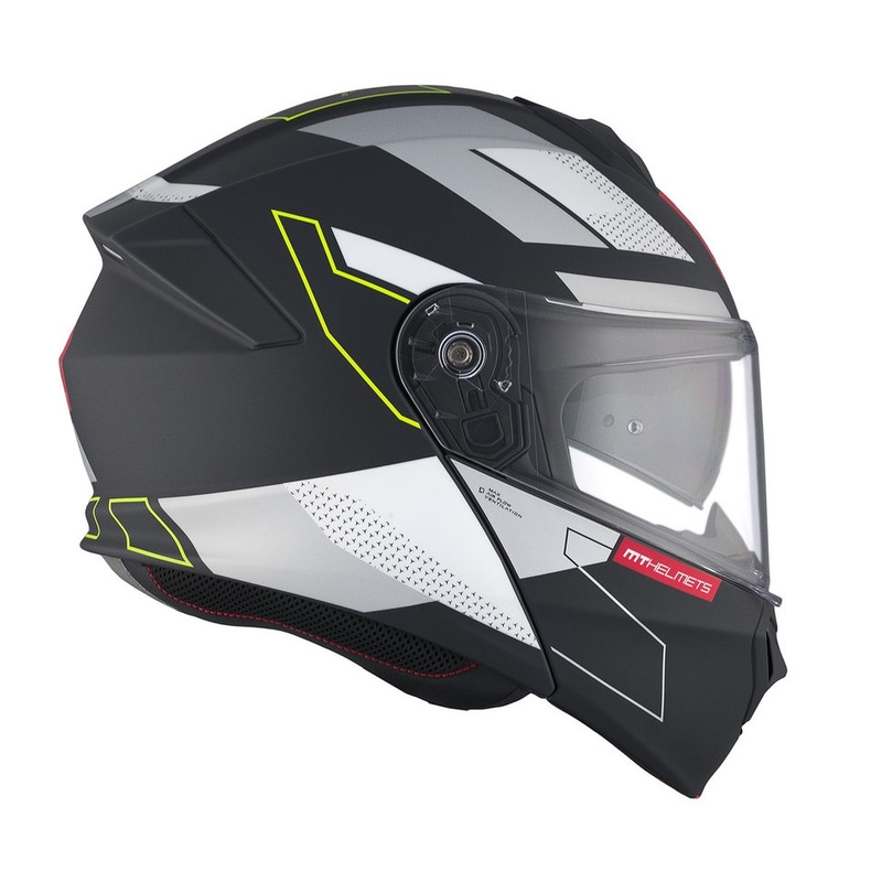 Klappbarer Motorradhelm MT Genesis SV Talo B2 schwarz-grau-fluogelb matt Ausverkauf