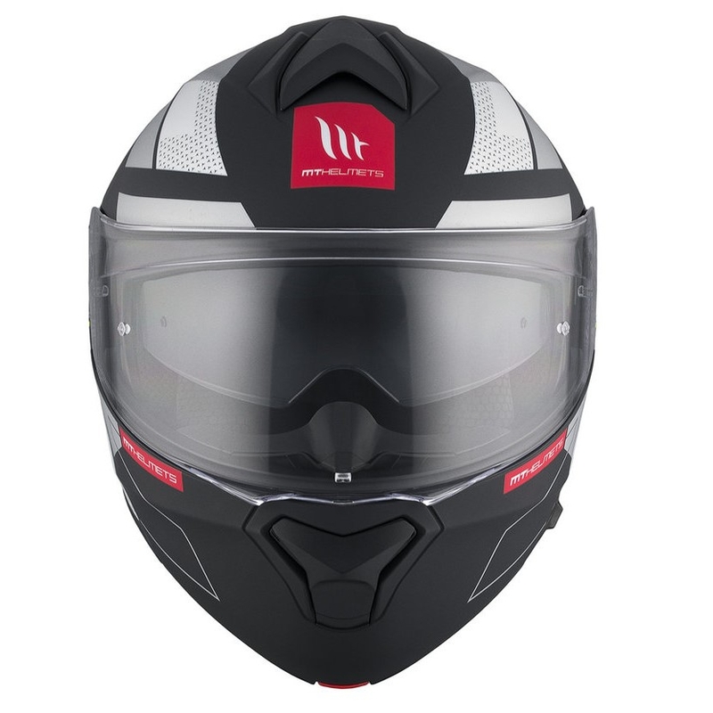 Klappbarer Motorradhelm MT Genesis SV Talo B2 schwarz-grau-fluogelb matt Ausverkauf