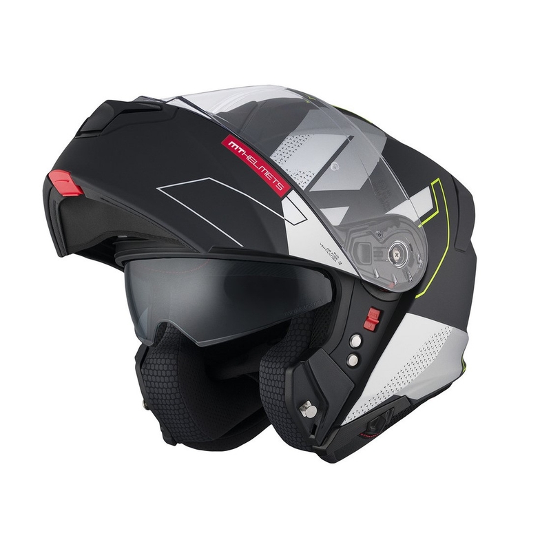Klappbarer Motorradhelm MT Genesis SV Talo B2 schwarz-grau-fluogelb matt Ausverkauf