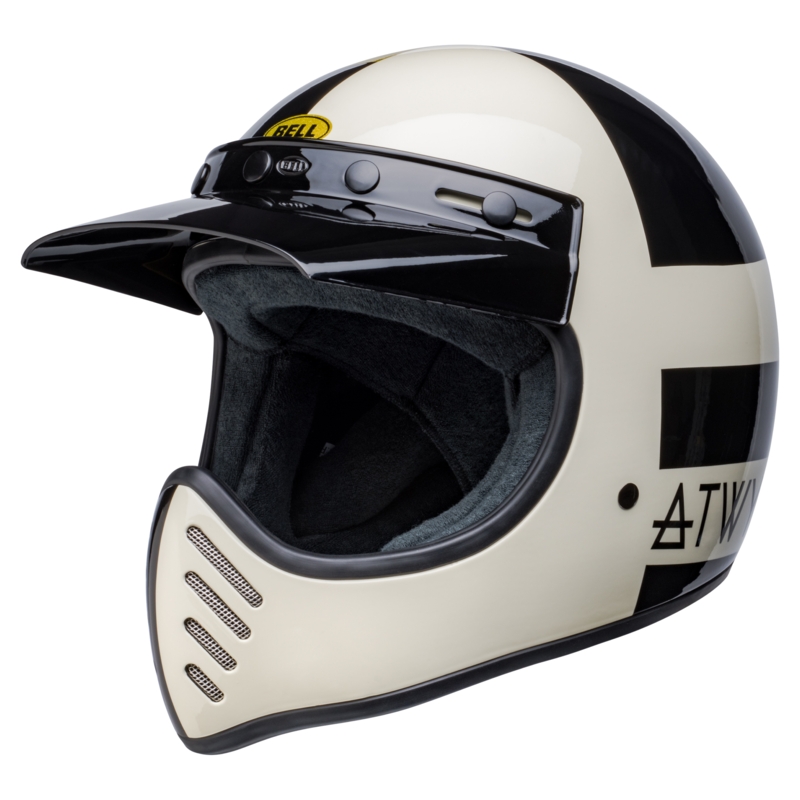 Motorradhelm Bell Moto-3 Atwyld Orbit weiß-schwarz
