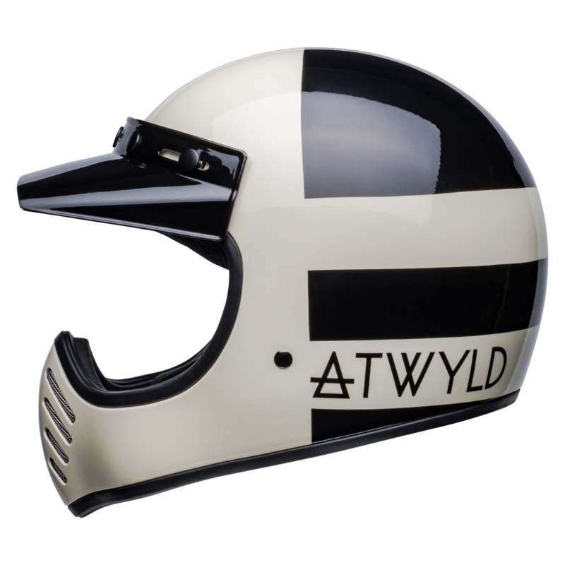 Motorradhelm Bell Moto-3 Atwyld Orbit weiß-schwarz