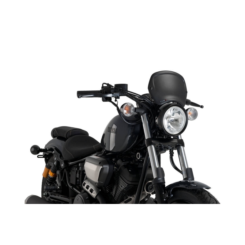 Windschirm PUIG FRONTAL PLATE schwarz matt