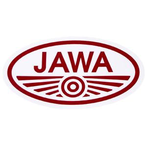 Aufkleber JAWA mit weißem Rand