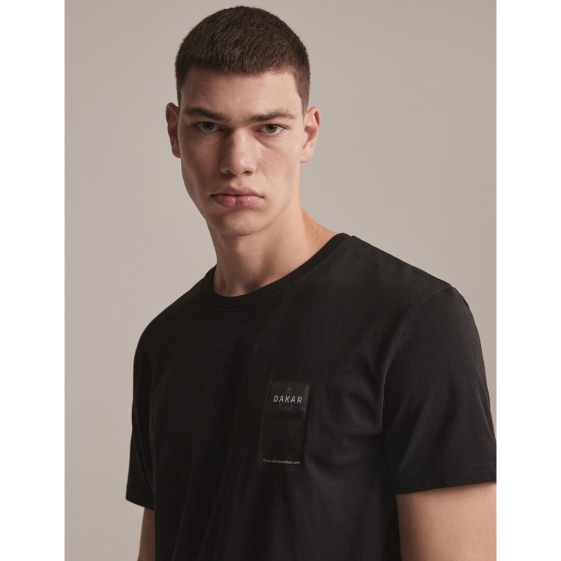 T-shirt DAKAR DKR Patch schwarz