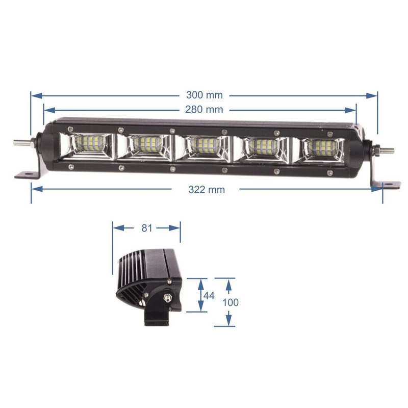 LED-Lichtrampe SHARK LED-Lichtleiste, ETI LED, 11",50W