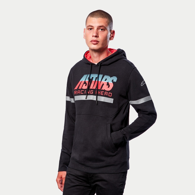 Alpinestars Club Hoodie schwarz-rot-blau-grau