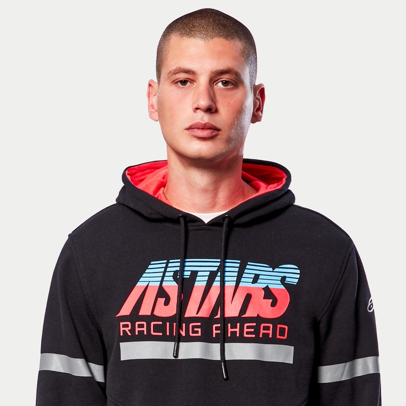 Alpinestars Club Hoodie schwarz-rot-blau-grau