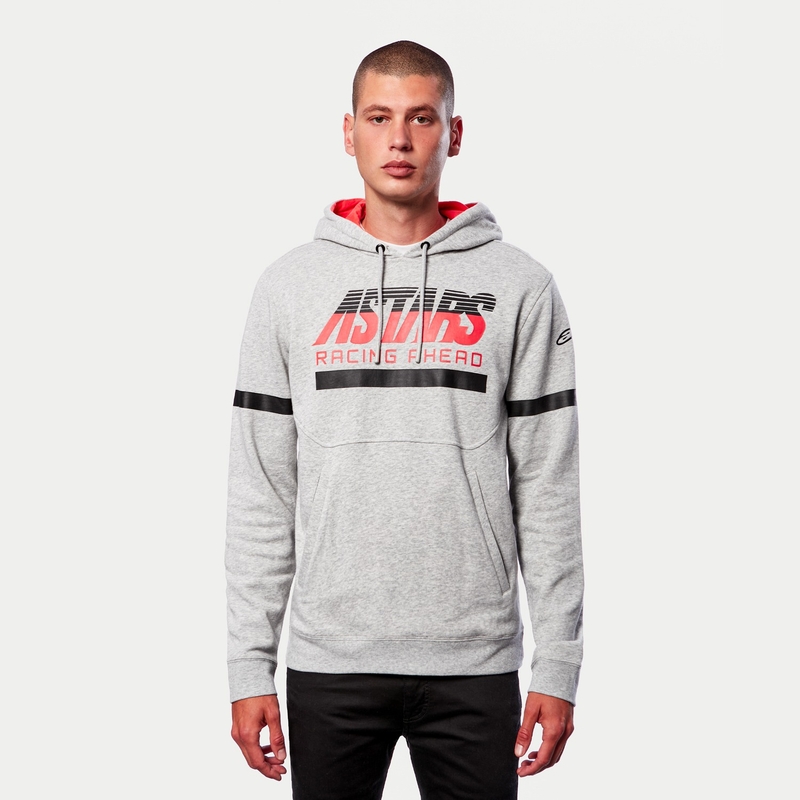 Alpinestars Club Hoodie grau-schwarz-rot
