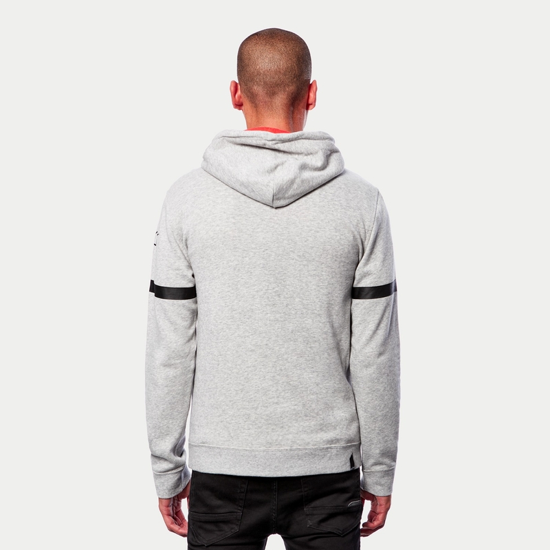 Alpinestars Club Hoodie grau-schwarz-rot