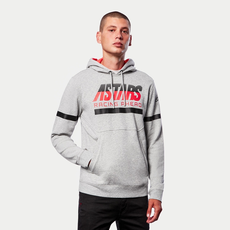 Alpinestars Club Hoodie grau-schwarz-rot
