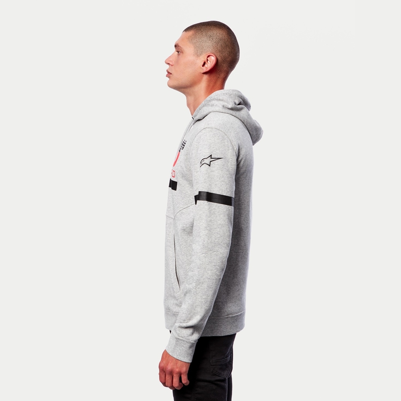 Alpinestars Club Hoodie grau-schwarz-rot