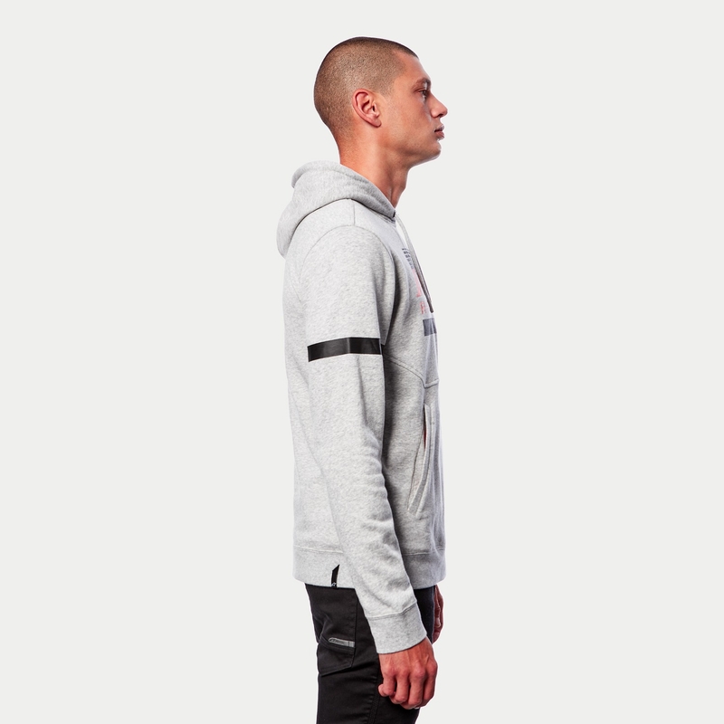 Alpinestars Club Hoodie grau-schwarz-rot