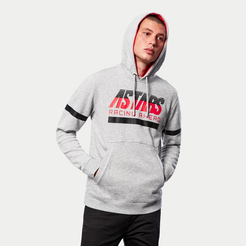 Alpinestars Club Hoodie grau-schwarz-rot