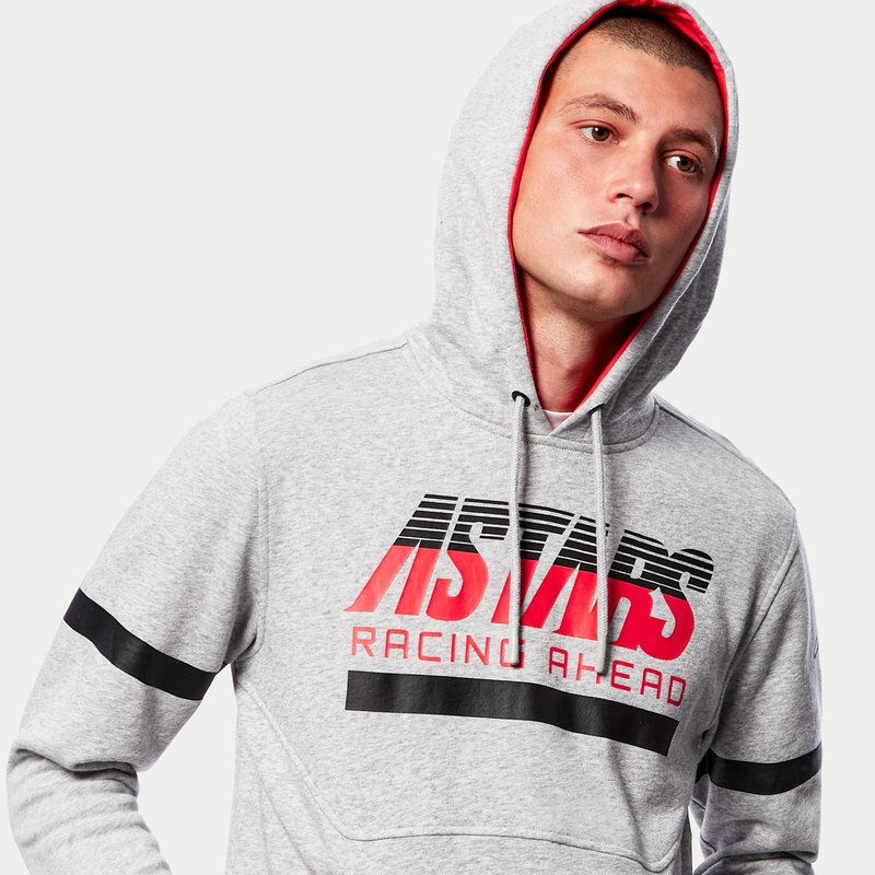 Alpinestars Club Hoodie grau-schwarz-rot