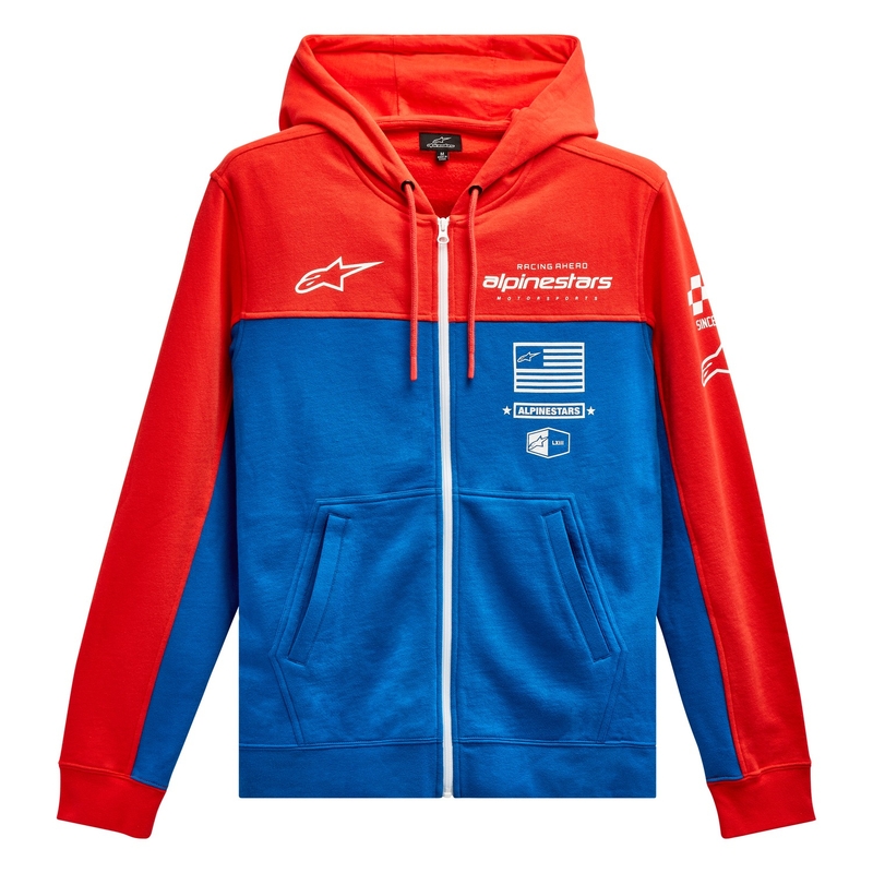 Alpinestars H Block Hoodie fluo rot-hellblau