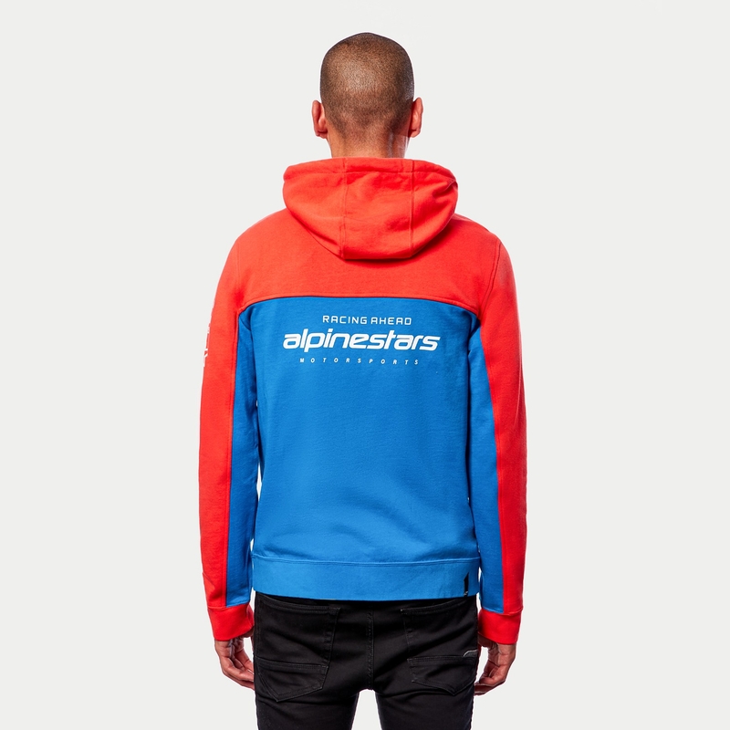 Alpinestars H Block Hoodie fluo rot-hellblau
