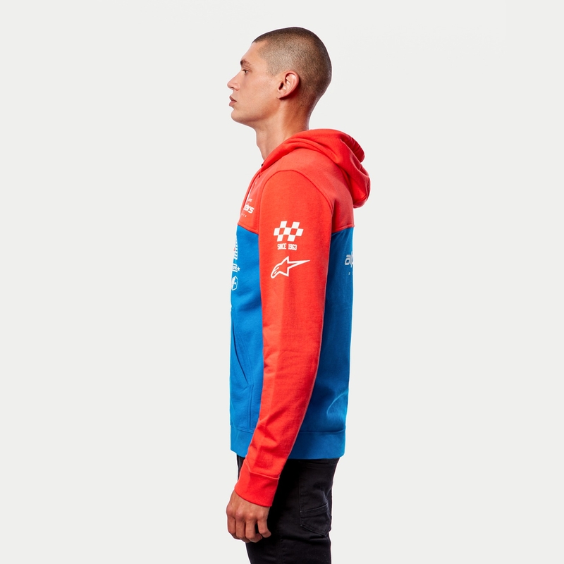 Alpinestars H Block Hoodie fluo rot-hellblau