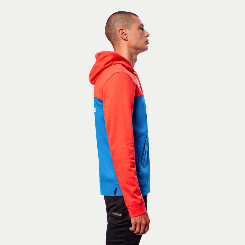 Alpinestars H Block Hoodie fluo rot-hellblau