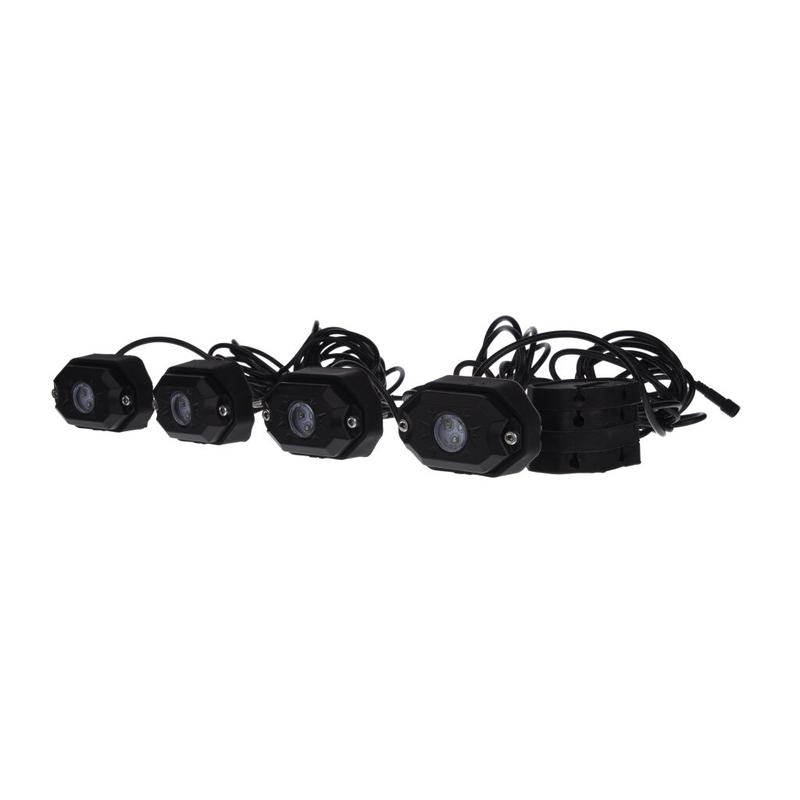 HAIFISCH LED-LICHT, RGB, MEHRFARBIG, BLUETOOTH-STEUERUNG, 4ER SET