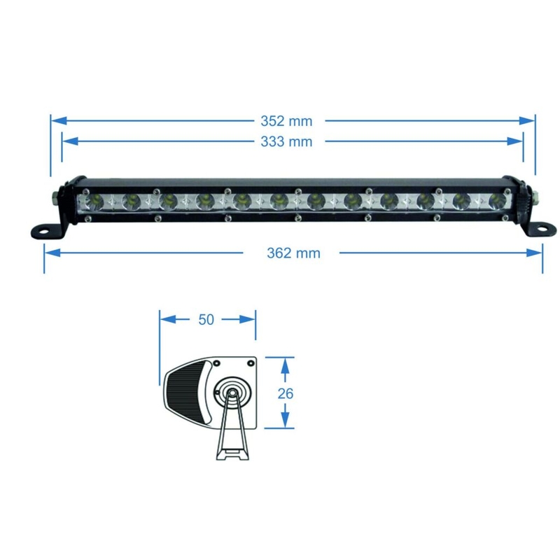 LED-Lichtrampe SHARK LED LIGHT BAR 13", 36W