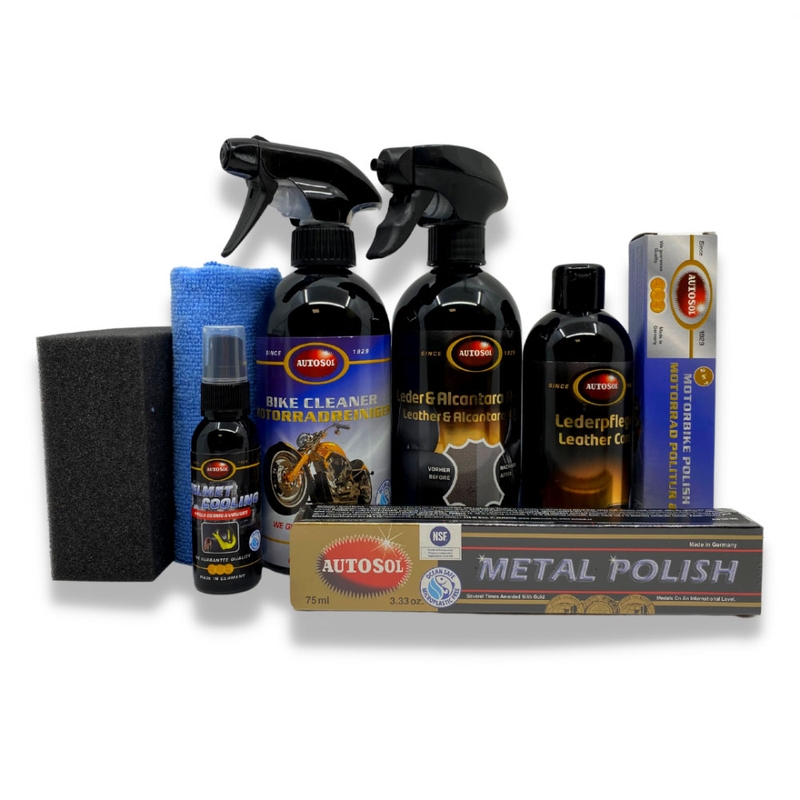 Autosol-Geschenkset zur Reinigung von Motorrad- und Lederzubehör