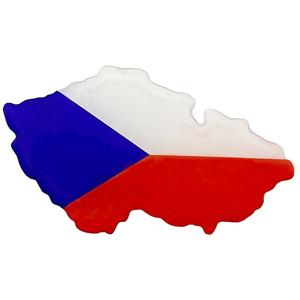 3D-Aufkleberkarte der Tschechischen Republik