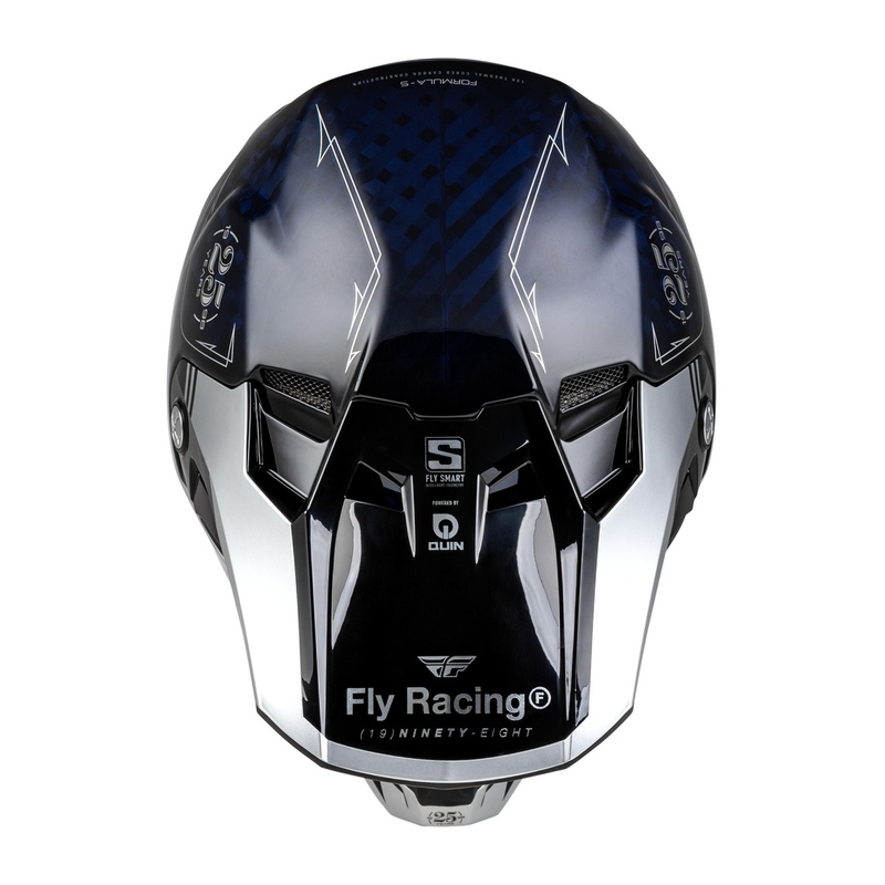 Motokrosová přilba FLY Racing Formula S Carbon modro-stříbrná