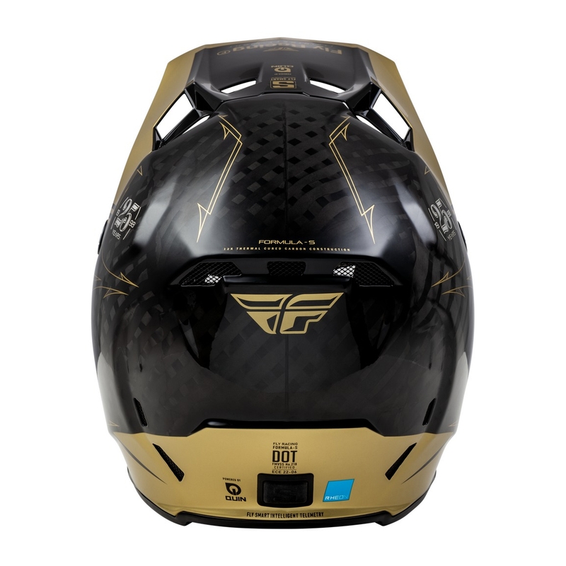 Motocross-Helm FLY Racing Formula S Carbon schwarz-gold