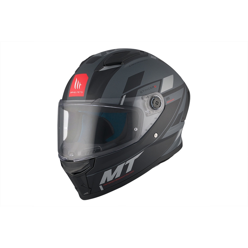 MT Stinger 2 Solid Zivze Schwarz-Grau Matte Integral Motorradhelm Ausverkauf