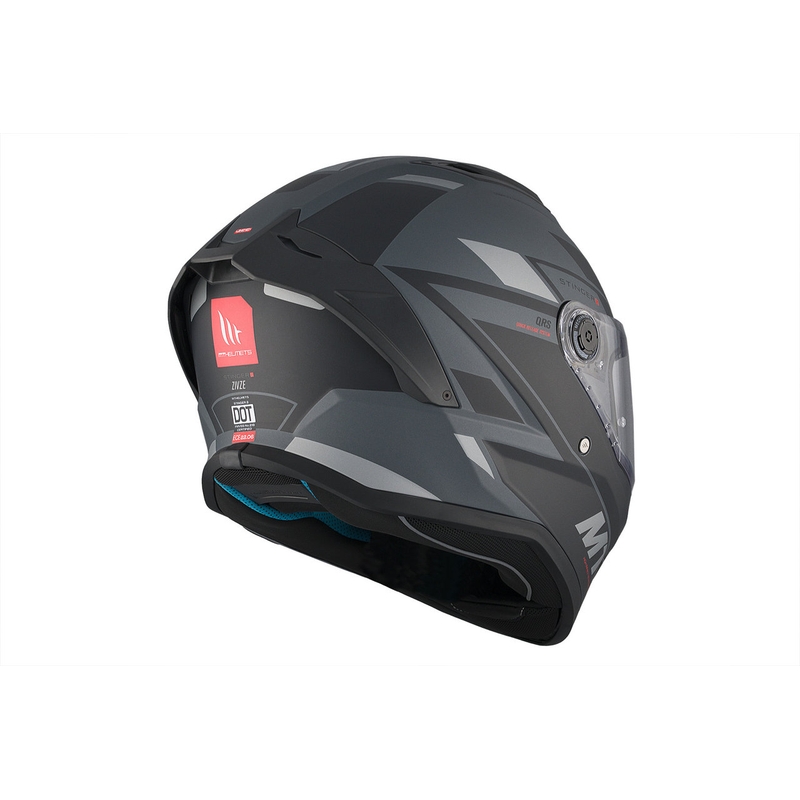 MT Stinger 2 Solid Zivze Schwarz-Grau Matte Integral Motorradhelm Ausverkauf