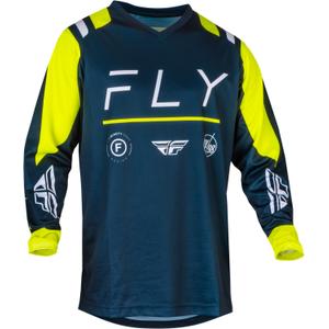 Motocross Trikot FLY Racing F-16 2024 blau-fluo gelb-weiß