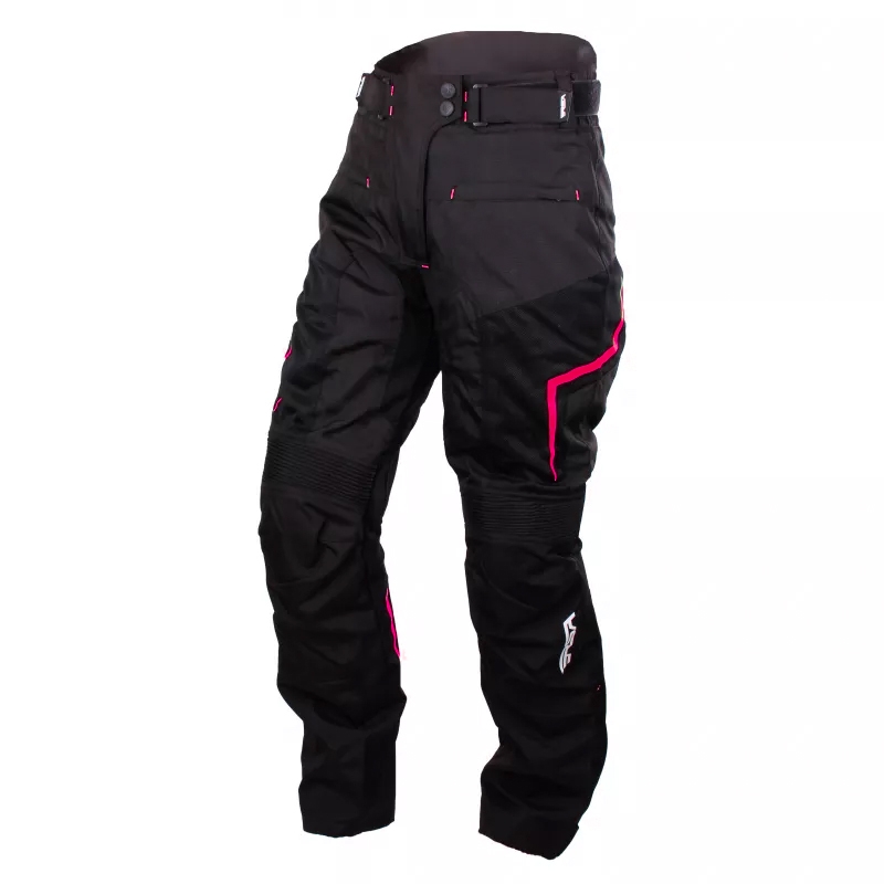 RSA Bolt Motorradhose für Frauen in Schwarz, Weiß und Rosa - II. Qualität