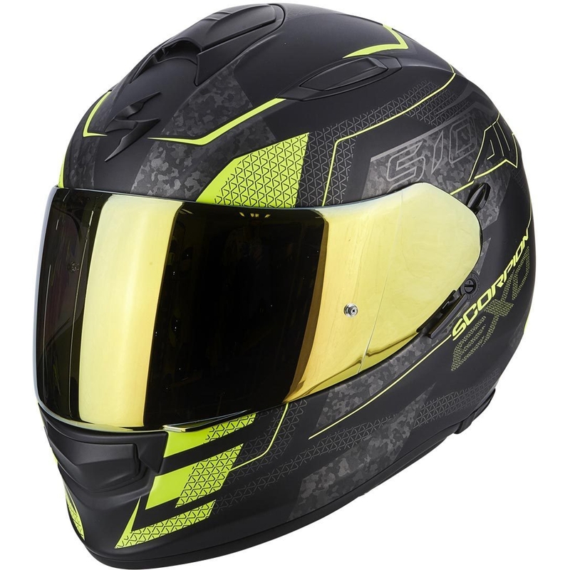 Integral Motorradhelm Scorpion EXO-510 Air Galva schwarz matt-gelb Ausverkauf