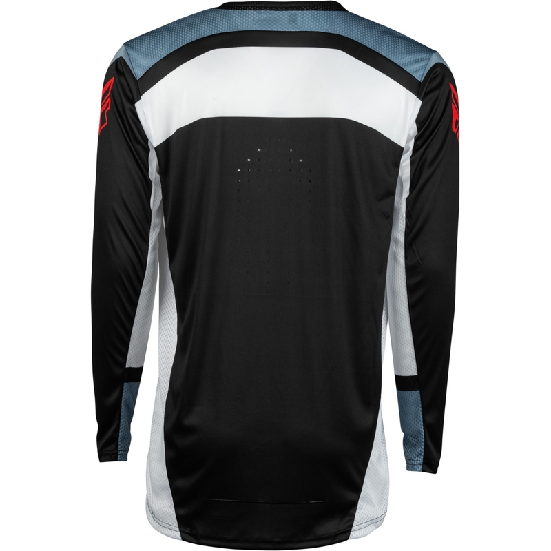 Motocross-Trikot FLY Racing Lite 2024 schwarz-weiß-grau