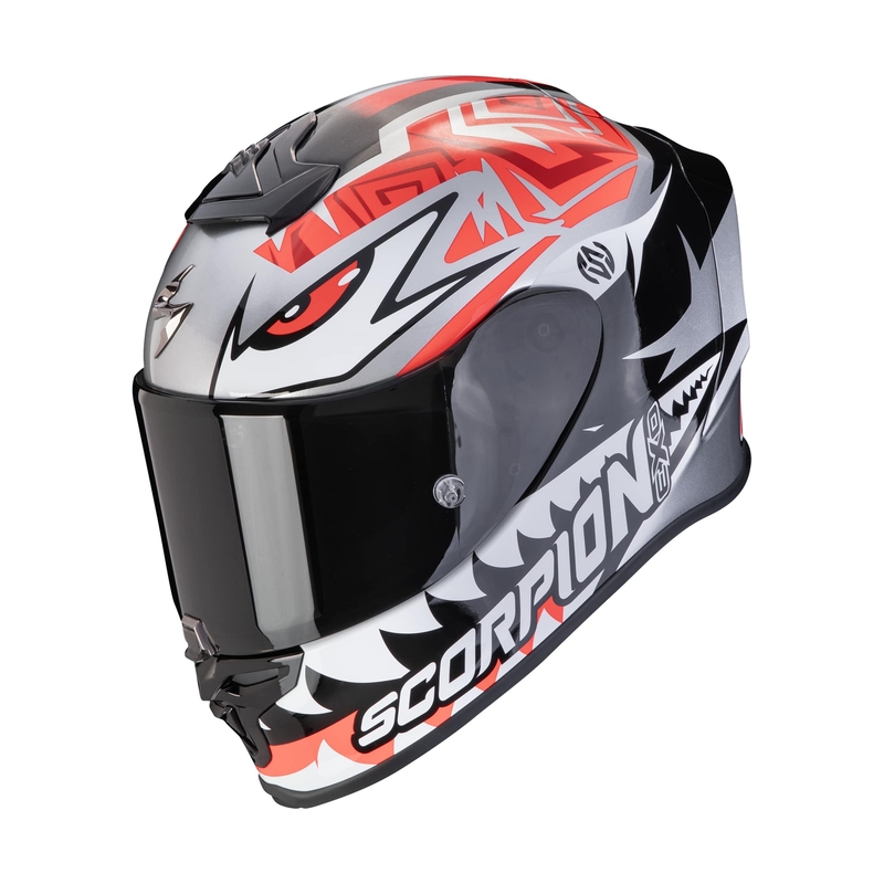 Integralhelm Scorpion EXO-R1 EVO AIR REPLICA ZACCONE silber-schwarz-rot Ausverkauf