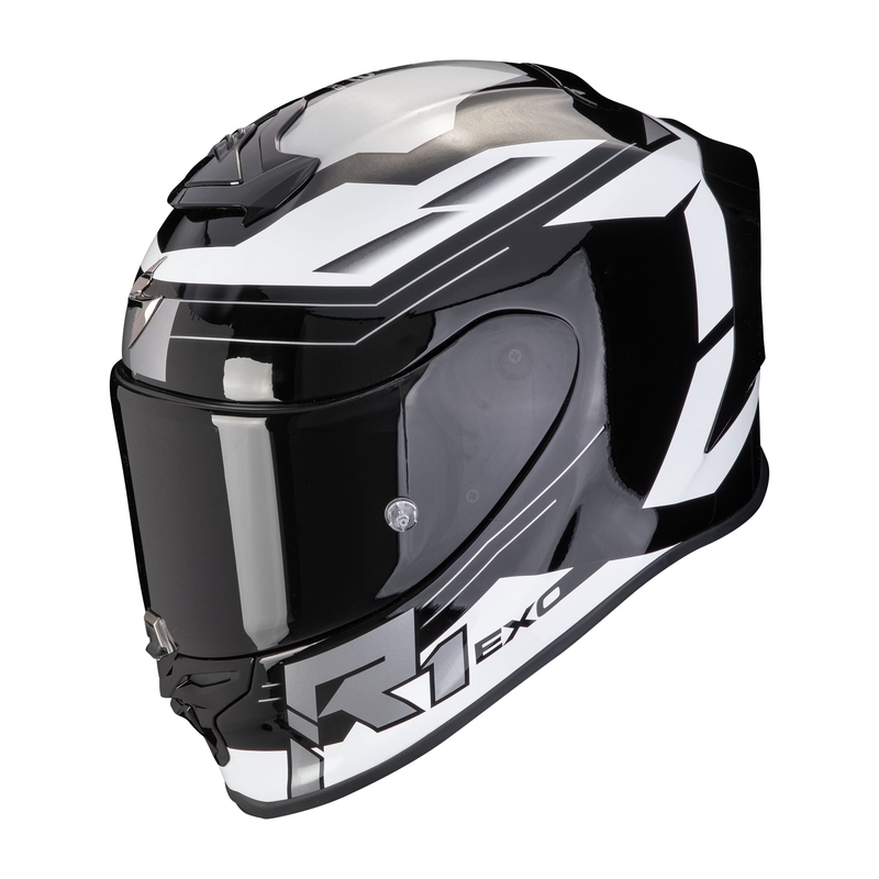 Integralhelm Scorpion EXO-R1 EVO AIR BLAZE schwarz und weiß Ausverkauf