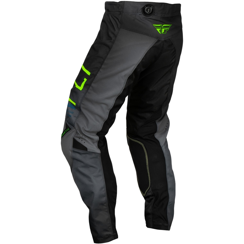 Kinder Motocrosshose FLY Racing Kinetic Prodigy schwarz-fluo grün-blau Abverkauf Ausverkauf