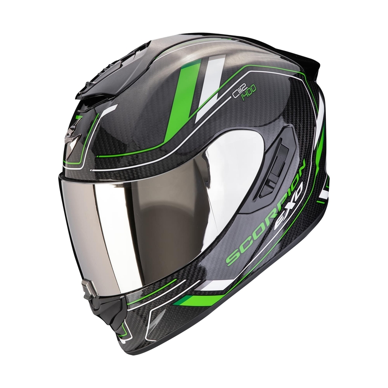 Scorpion EXO-1400 EVO II CARBON AIR MIRAGE Integralhelm Motorrad schwarz-grün Ausverkauf