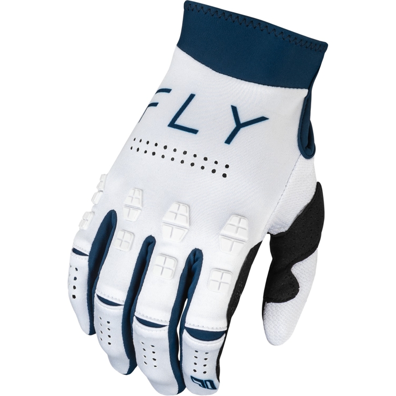 Motocross-Handschuhe FLY Racing Evolution DST 2024 weiß-blau