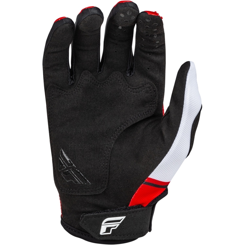 Motocross-Handschuhe FLY Racing Kinetix Prix 2024 rot-grau-weiß