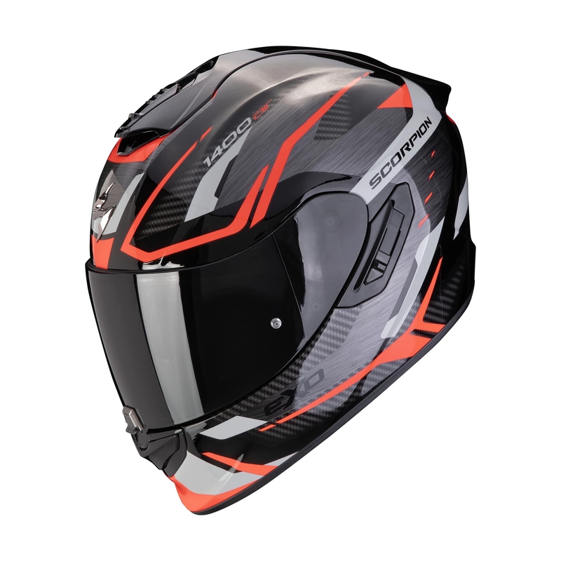 Integral Motorradhelm Scorpion EXO-1400 EVO II AIR ACCORD grau-rot Ausverkauf