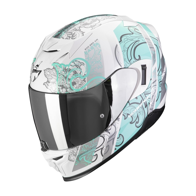 Integral Motorradhelm Scorpion EXO-520 EVO AIR FASTA weiß-hellblau Ausverkauf