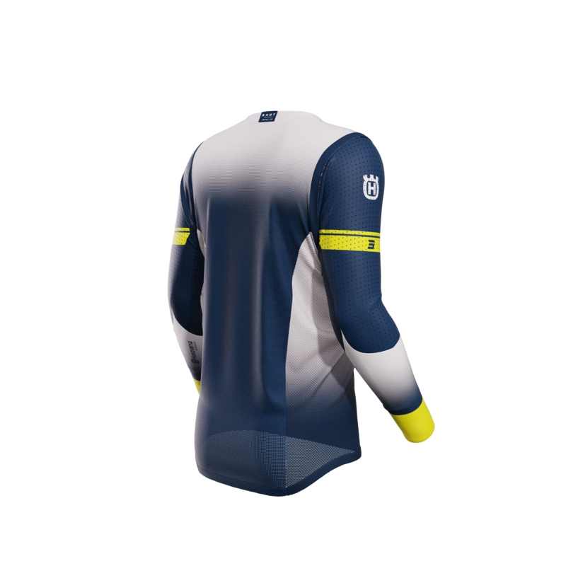 Motocross-Trikot Shot Aerolite Husqvarna LE blau im Angebot Ausverkauf