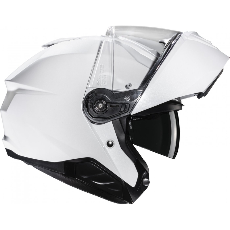 Klappbarer Motorradhelm HJC i91 Solid Perlweiß