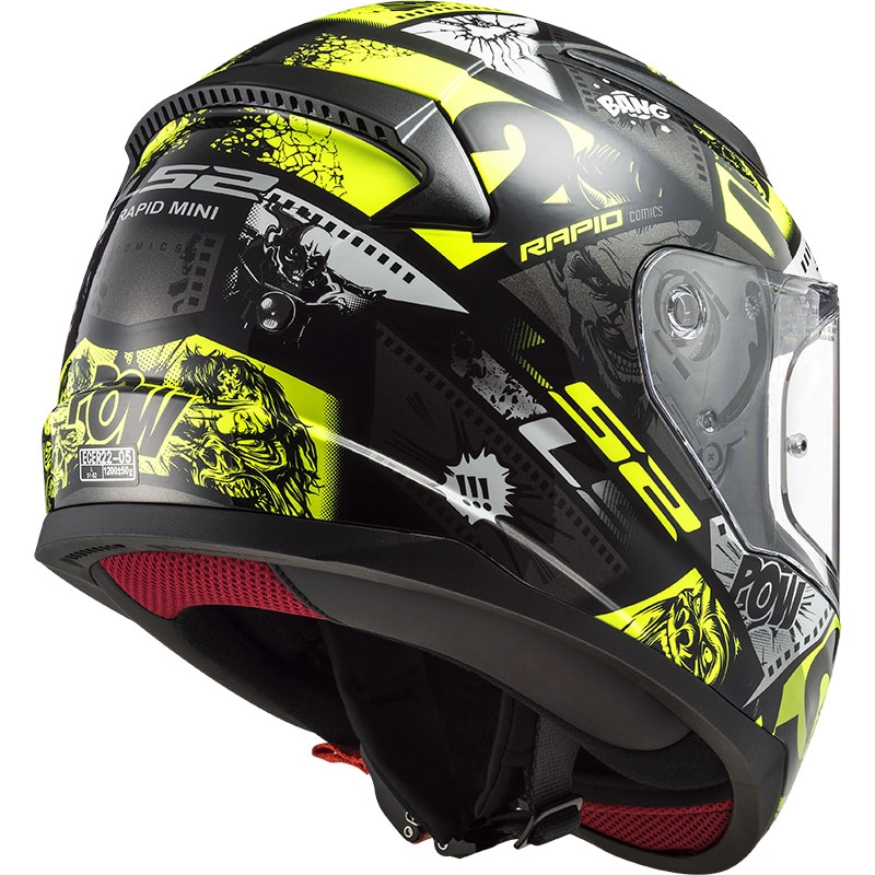 Kinder-Integralhelm LS2 FF353 Rapid Vignette schwarz-gelb