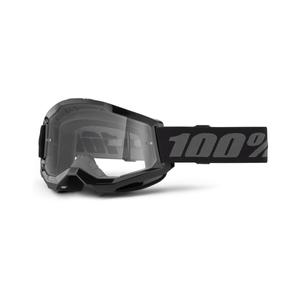 Motocrossbrille 100% STRATA 2 Neu schwarz (Plexiglas)