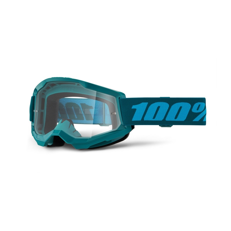 Motocrossbrille STRATA 2 New Stone blau (klares Plexiglas)