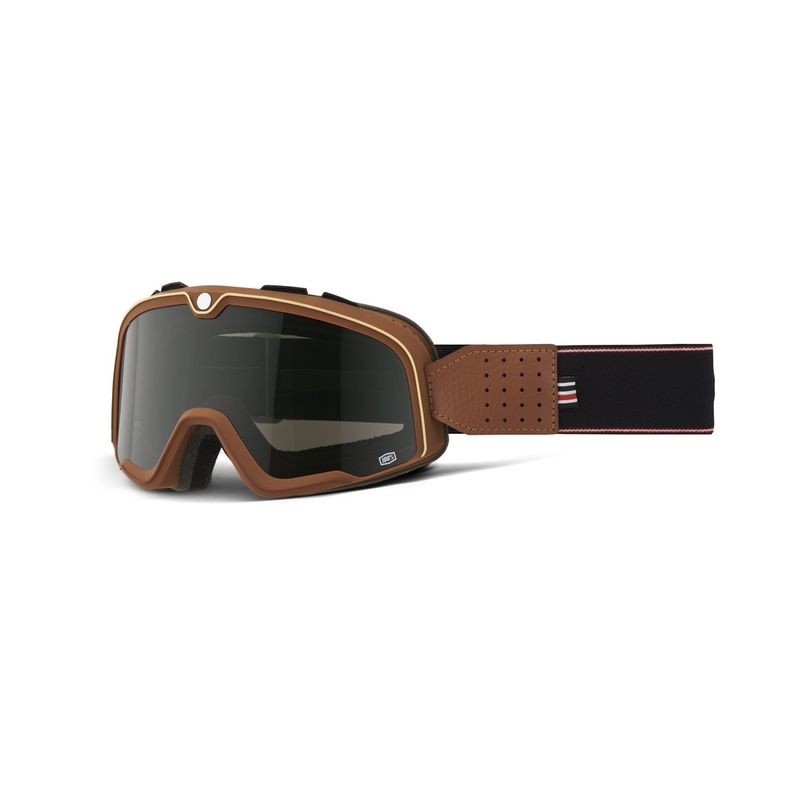 Motocrossbrille 100% BARSTOW The Equilibrialist schwarz-braun (grünes Plexiglas)
