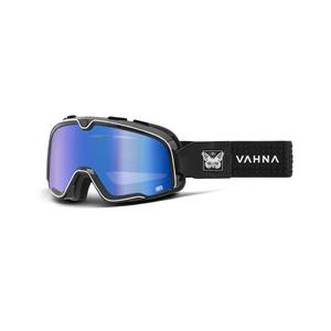 Motocrossbrille 100% BARSTOW Vahna schwarz (blaues Plexiglas)