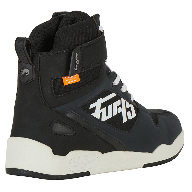 Furygan Get Down Schwarz und Weiß Motorradstiefel